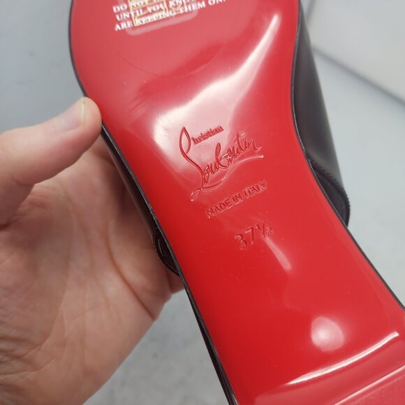 Christian Louboutin Hot Chickita Slingback Patent Leather Black Shoe - Picture 4 of 8